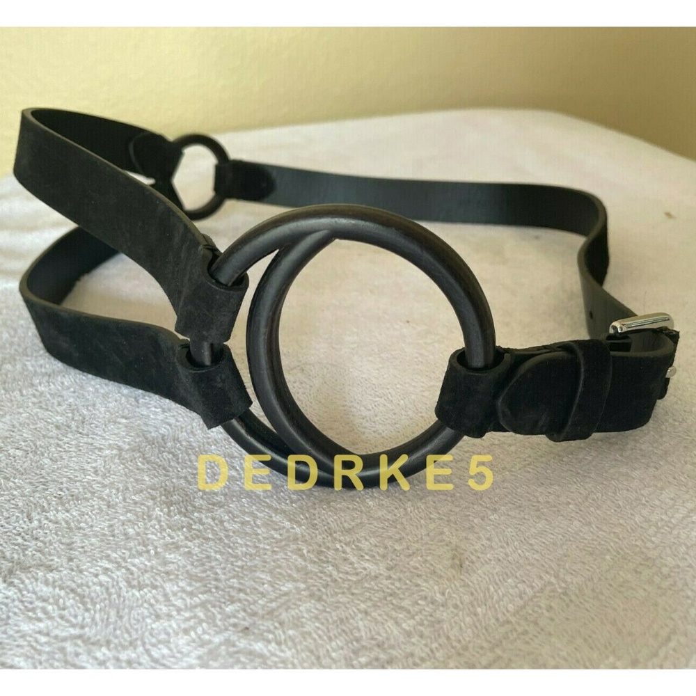 NEW Ralph Lauren Women's BLACK SUEDE Leather Equestrian Belt ITALY M retail $350